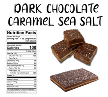 Load image into Gallery viewer, Dark Chocolate Caramel Sea Salt Fudge (1/2 Pound)