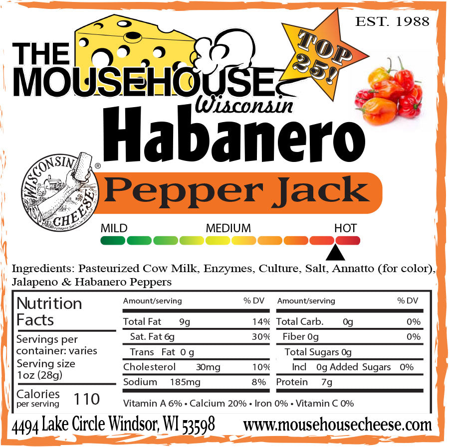 Habanero Pepper Jack Mousehouse Cheesehaus