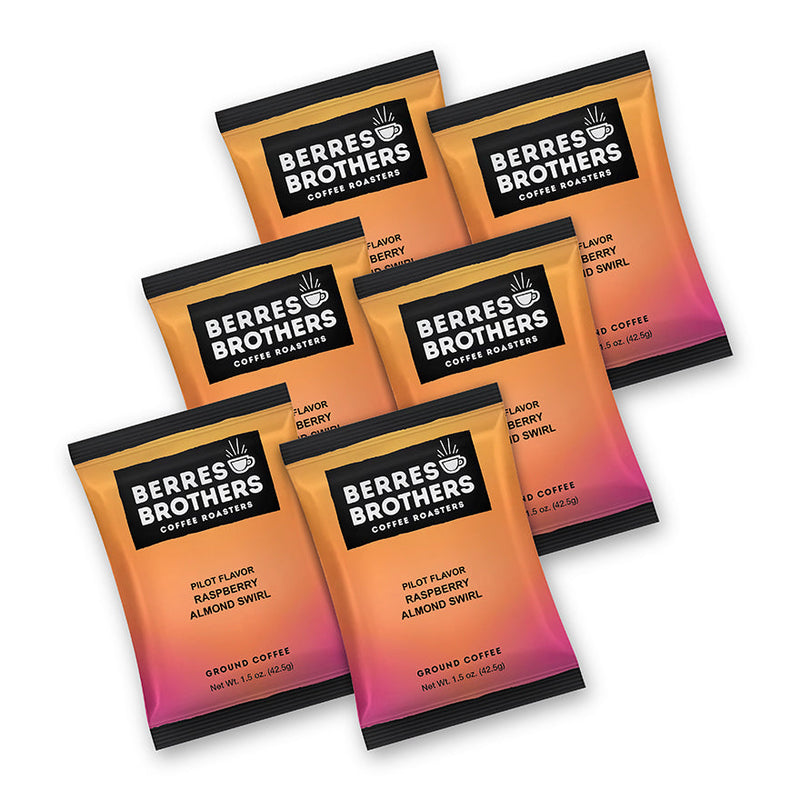 1.5 oz. Six Pack Pilot Flavor Raspberry Almond Swirl Coffee