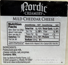Load image into Gallery viewer, Nordic Creamery Mild Cheddar- Goat Cheese