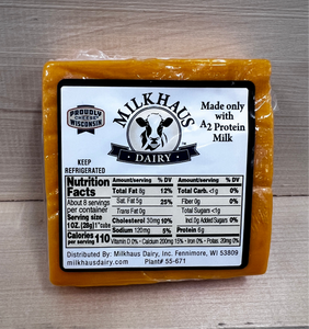 A2 Farmhouse Cheddar - Back of Block