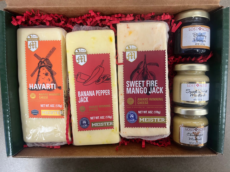 Gift Box 3-6 with Jams/Mustards - Horizontal Angle