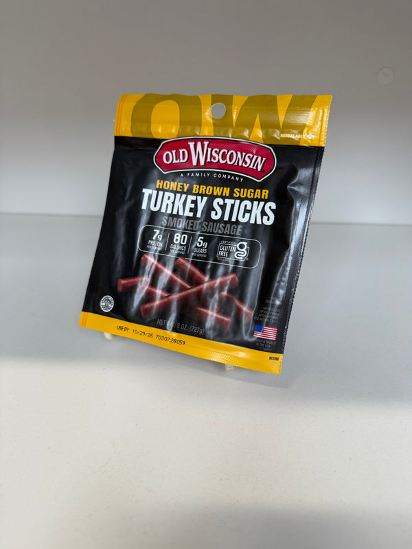 Old Wisconsin Honey Brown Sugar Turkey Sticks Smoked Sausage