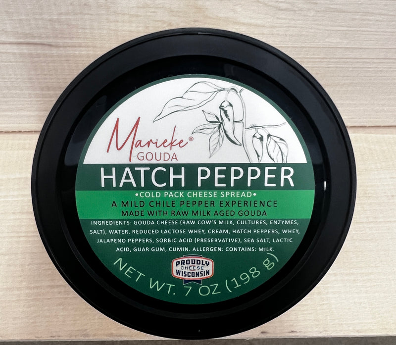 Marieke Gouda Hatch Pepper Spread - Top of Container