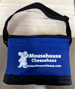 Mousehouse Insulated Cooler - Front of Cooler With Handle Showing