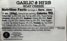 Load image into Gallery viewer, LaClare Garlic &amp; Herb Goat Cheese