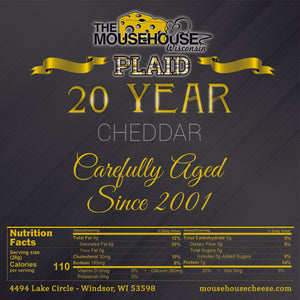 20 Year Plaid Aged Cheddar - 8 ounces