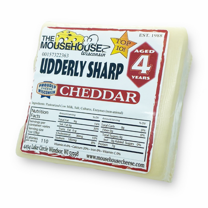 4 Year Old Udderly Sharp WHITE Cheddar