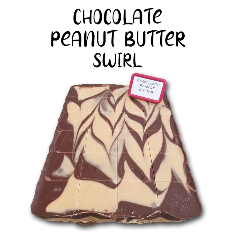 Chocolate Peanut Butter Swirl Fudge