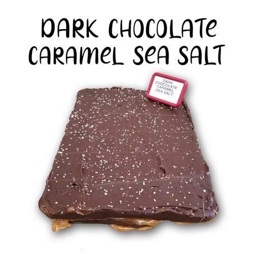 Dark Chocolate Caramel Sea Salt Fudge (1/2 Pound)