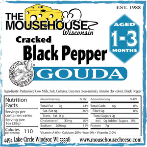 Cracked Black Pepper Gouda, Approx wt. 12oz