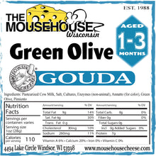 Load image into Gallery viewer, Green Olive Gouda, Approx wt. 12oz