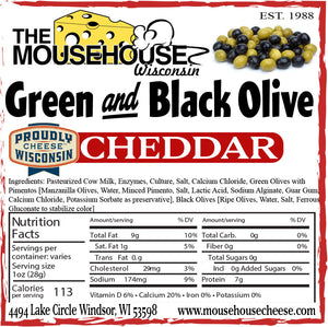 Green & Black Olive Cheddar