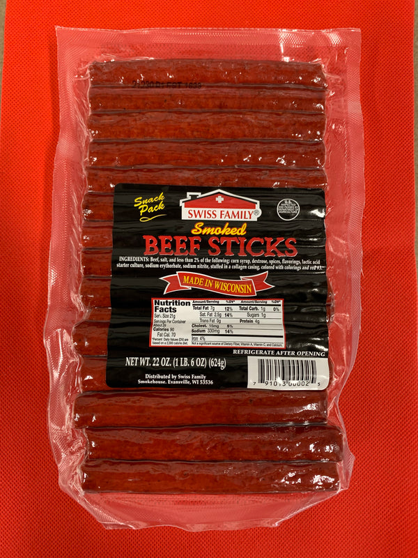 Swiss Family Smoked Beef Sticks 22oz
