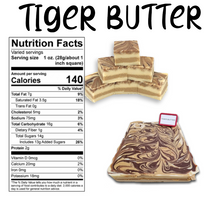 Load image into Gallery viewer, Tiger Butter Fudge Facts